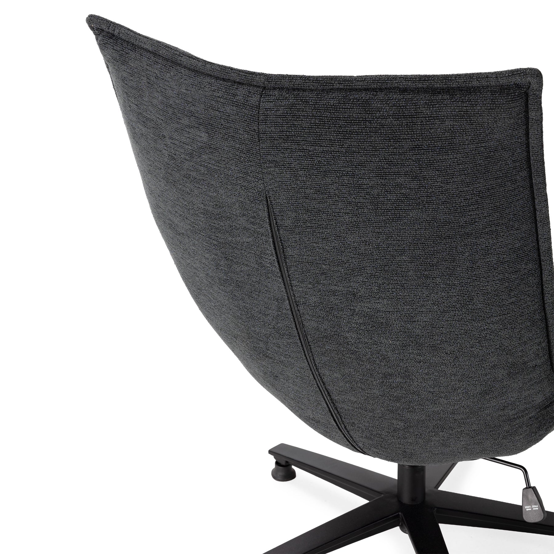 Sedia girevole con gamba in metallo Cavik 76x101 cm