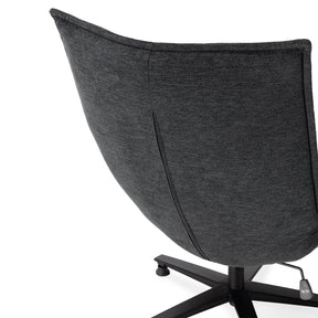 Sedia girevole con gamba in metallo Cavik 76x101 cm