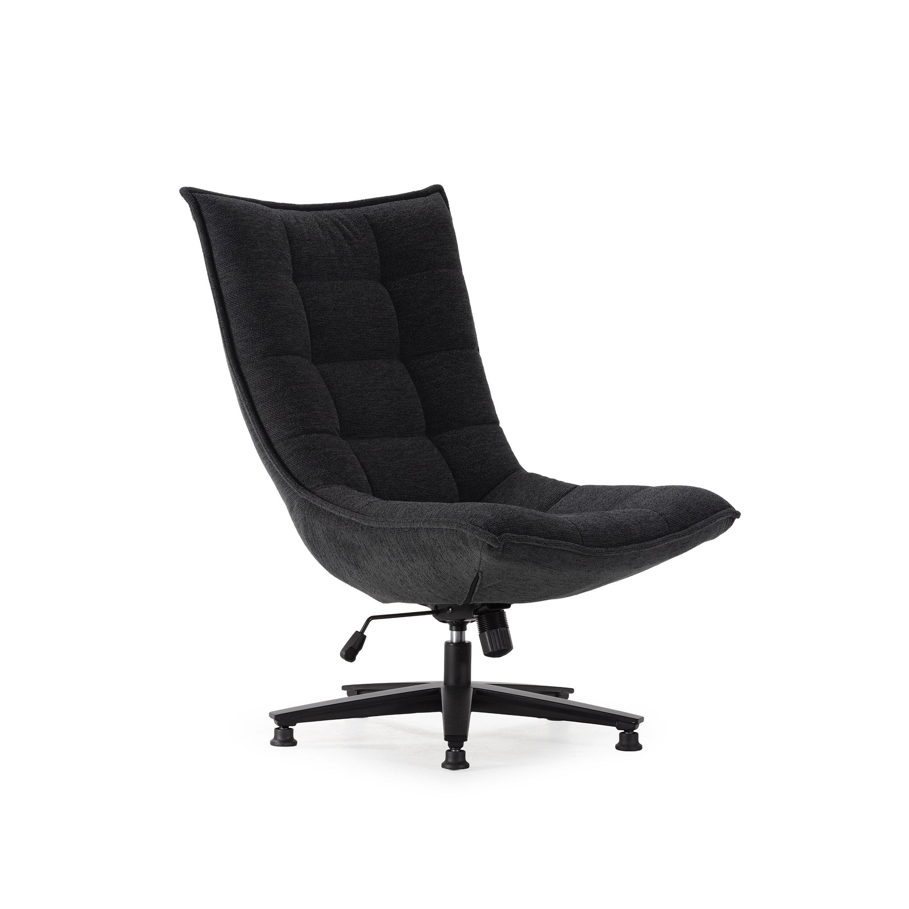 Sedia girevole con gamba in metallo Cavik 76x101 cm