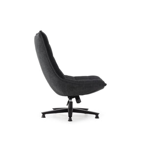 Sedia girevole con gamba in metallo Cavik 76x101 cm