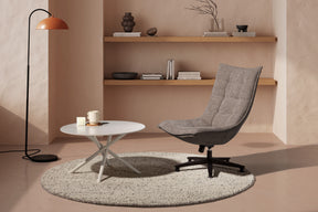 Sedia girevole con gamba in metallo Cavik 76x101 cm