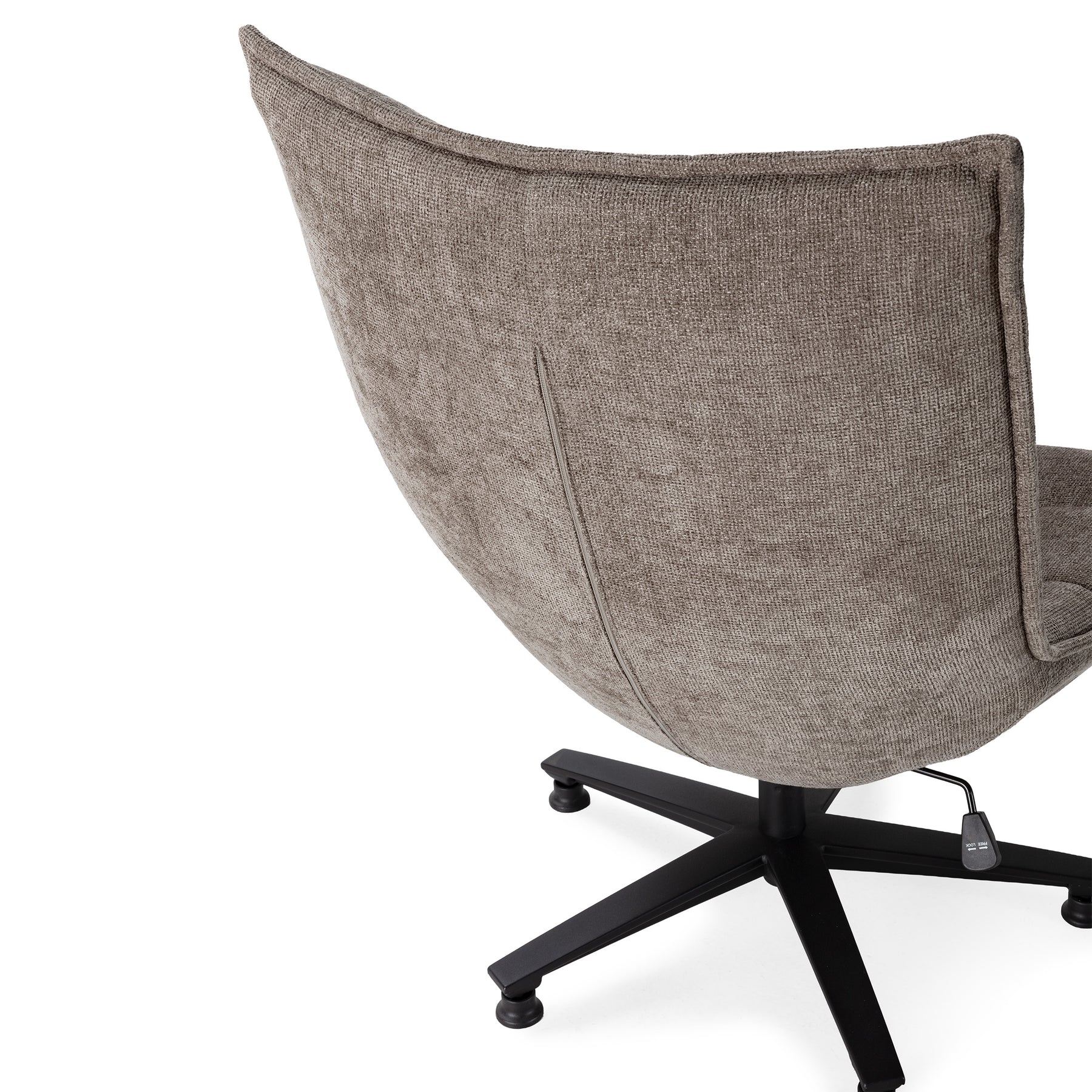 Sedia girevole con gamba in metallo Cavik 76x101 cm