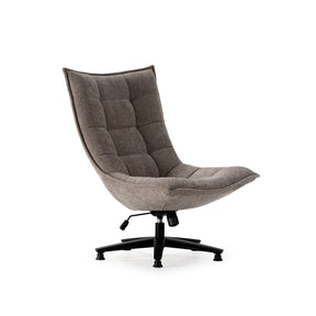 Sedia girevole con gamba in metallo Cavik 76x101 cm