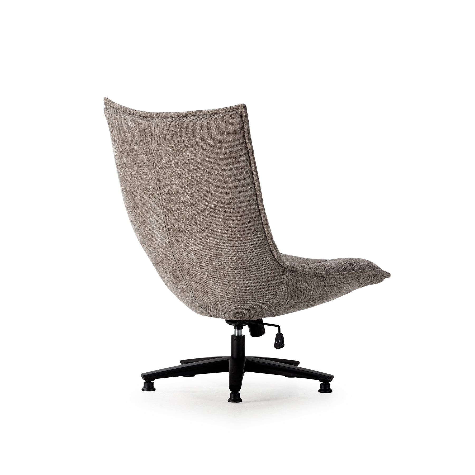 Sedia girevole con gamba in metallo Cavik 76x101 cm