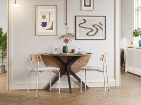 Tavolo rotondo con piano allungabile Metrix 75x110 cm