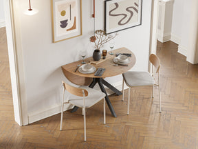 Tavolo rotondo con piano allungabile Metrix 75x110 cm