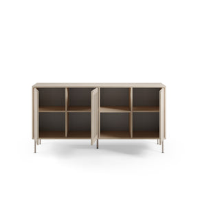 Madia 3 ante rovere con gamba in metallo Hinti 164x80 cm