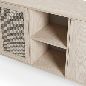 Madia 3 ante rovere con gamba in metallo Hinti 164x80 cm