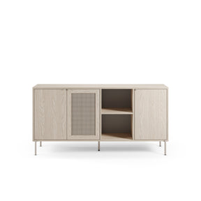 Madia 3 ante rovere con gamba in metallo Hinti 164x80 cm