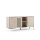Madia 3 ante rovere con gamba in metallo Hinti 164x80 cm