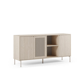 Madia 3 ante rovere con gamba in metallo Hinti 164x80 cm