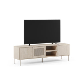 Mobile TV 3 ante rovere con gamba in metallo Hinti 164x50 cm