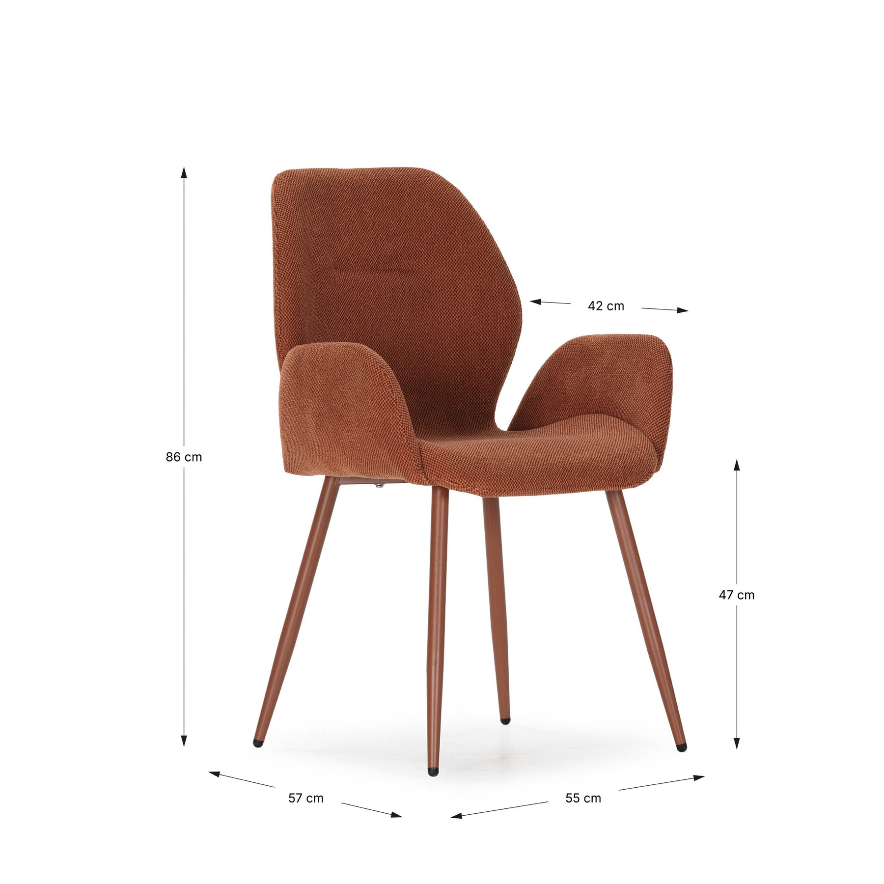 Set di 2 poltrone con gamba in metallo Blair 57x57 cm