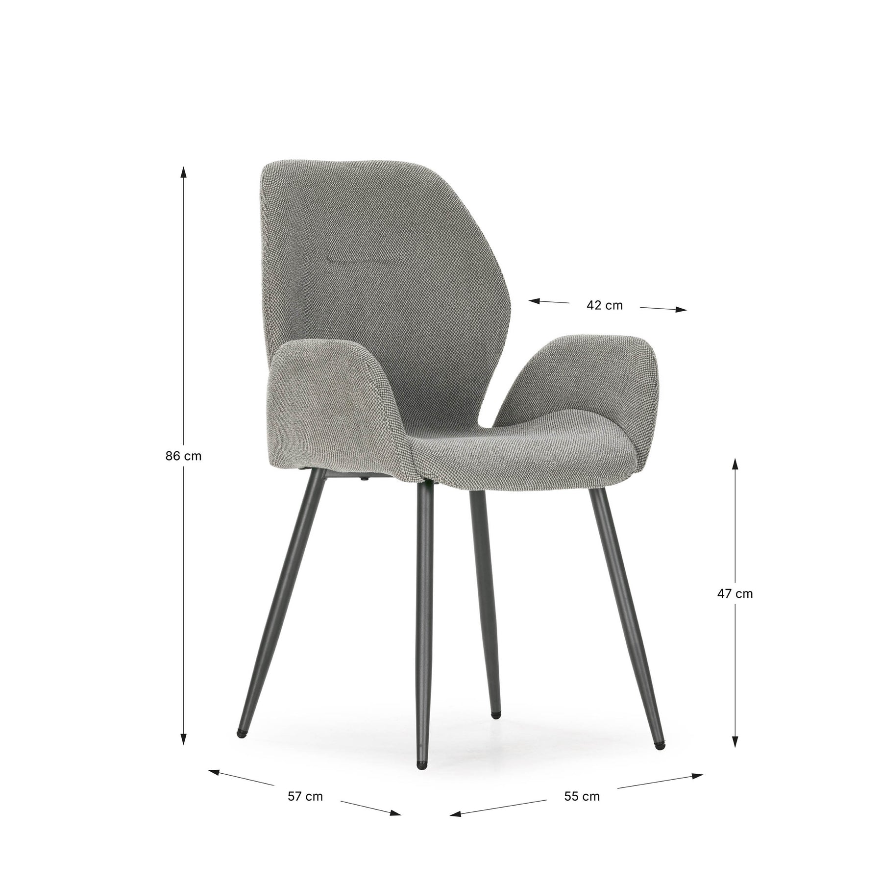 Set di 2 poltrone con gamba in metallo Blair 57x57 cm