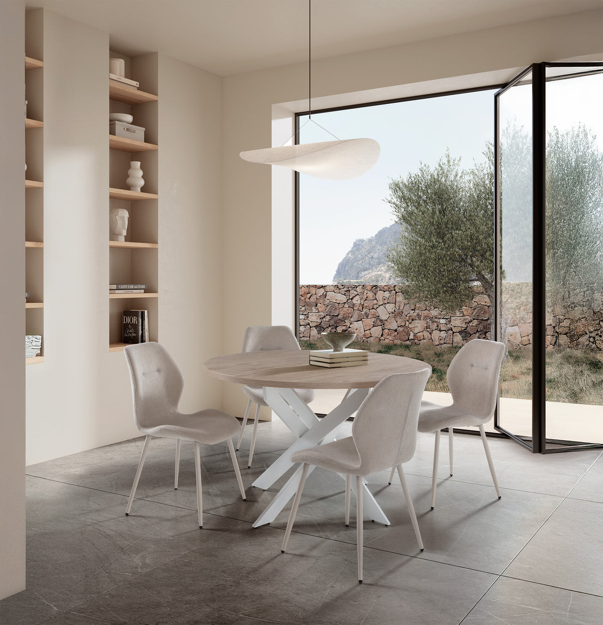 Set di 4 sedie con gamba in metallo Quinn 58x49 cm