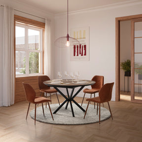 Set di 4 sedie con gamba in metallo Quinn 58x49 cm
