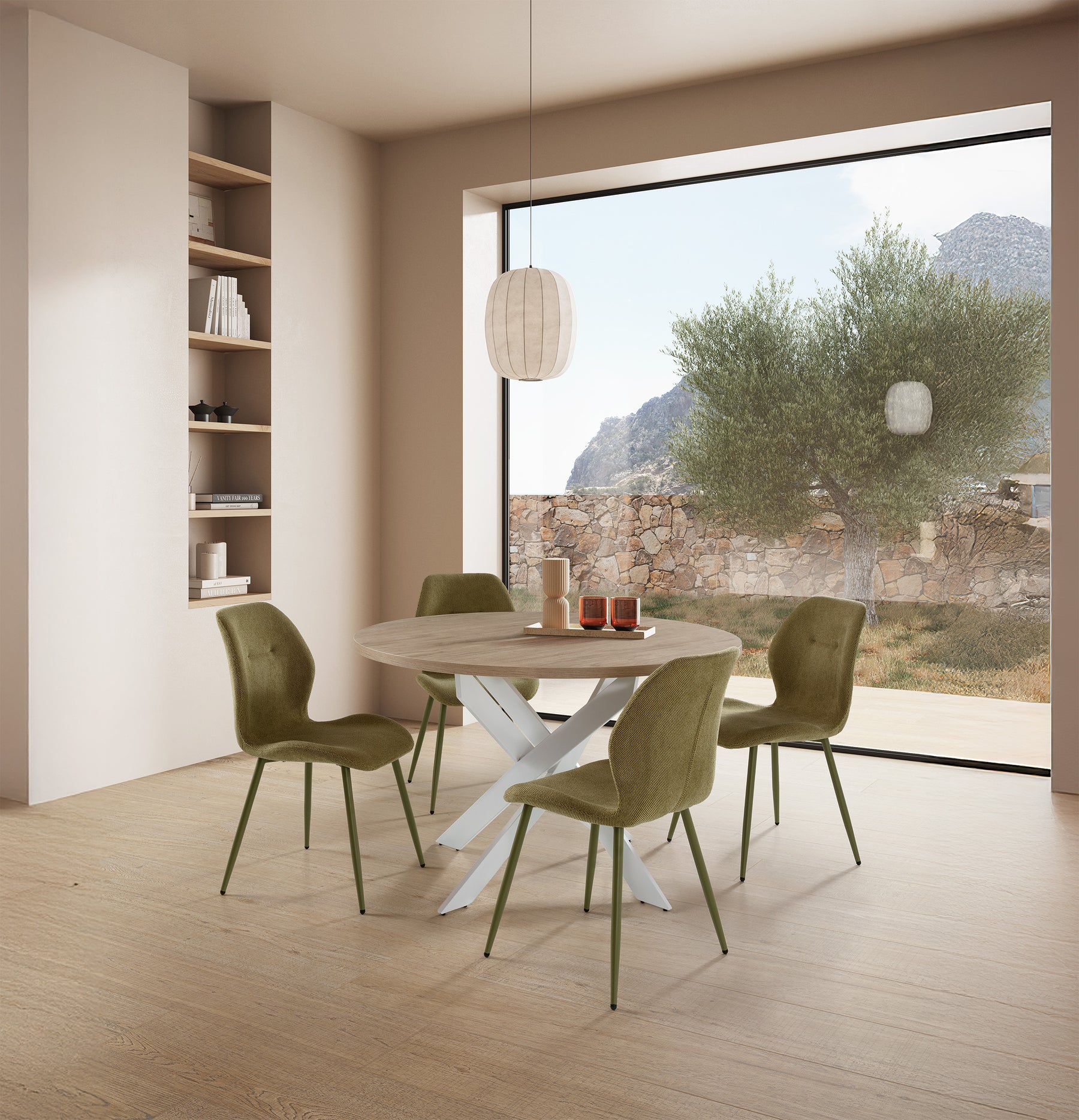 Set di 4 sedie con gamba in metallo Quinn 58x49 cm