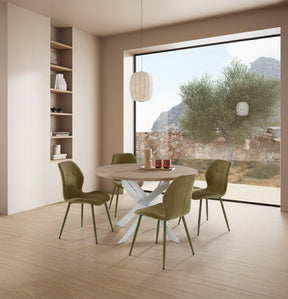 Set di 4 sedie con gamba in metallo Quinn 58x49 cm