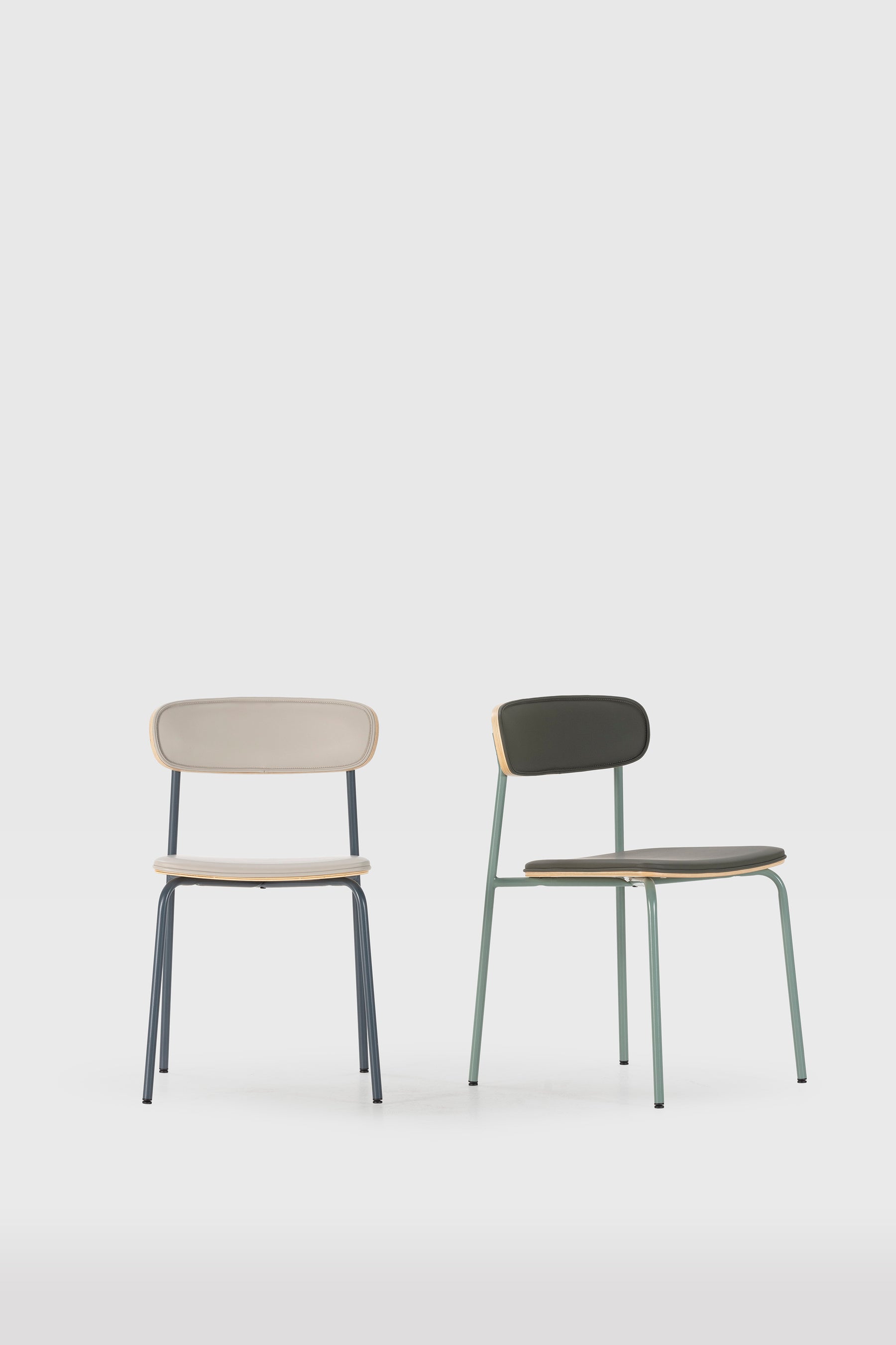 Set di 2 sedie con gambe in metallo blu Saulyn 52x78 cm