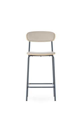 Set di 2 sgabelli con gambe in metallo blu Barly 50x95 cm