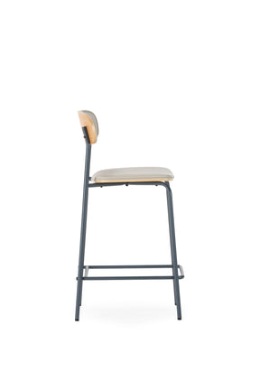 Set di 2 sgabelli con gambe in metallo blu Barly 50x95 cm