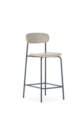 Set di 2 sgabelli con gambe in metallo blu Barly 50x95 cm