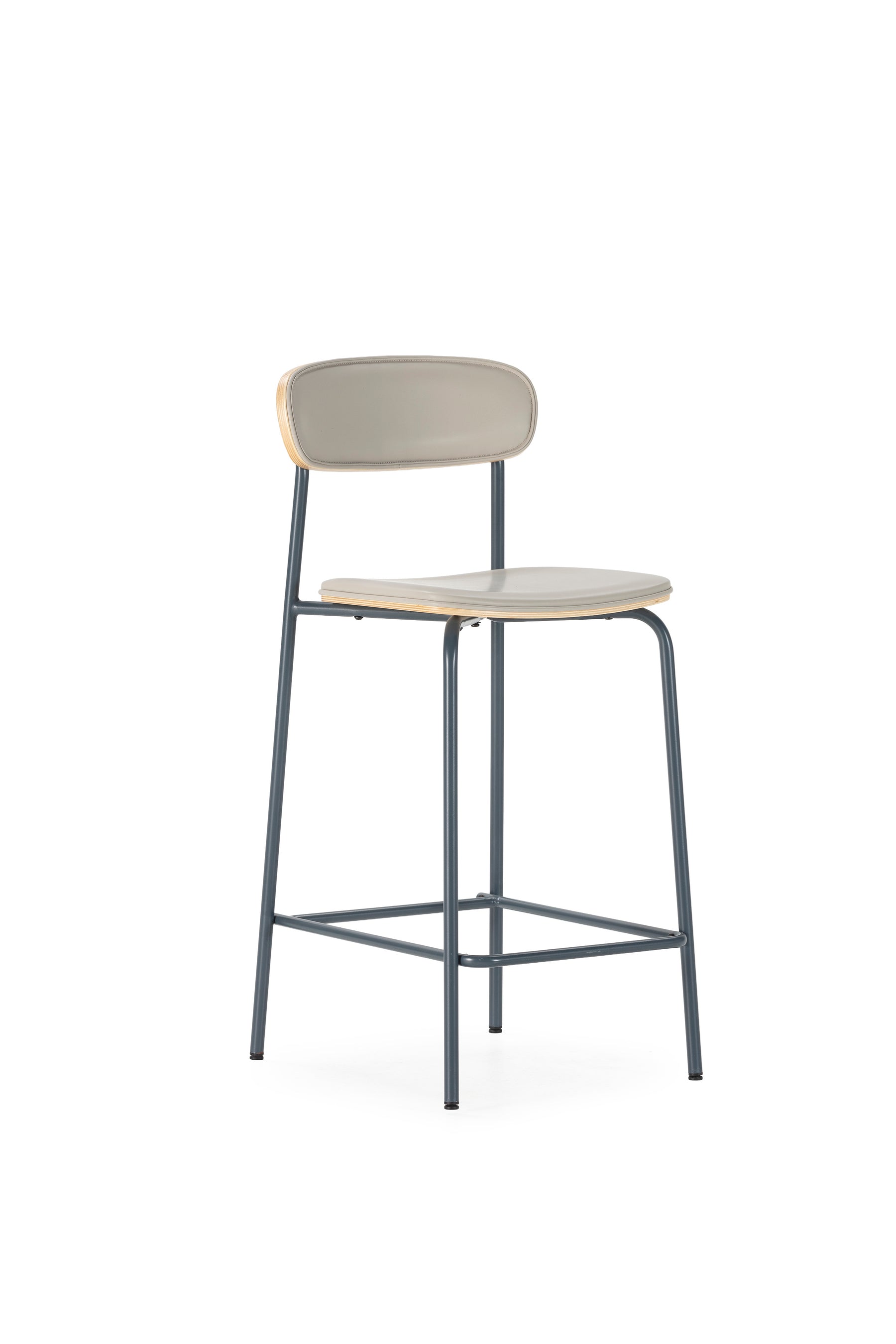 Set di 2 sgabelli con gambe in metallo blu Barly 50x95 cm