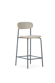 Set di 2 sgabelli con gambe in metallo blu Barly 50x95 cm