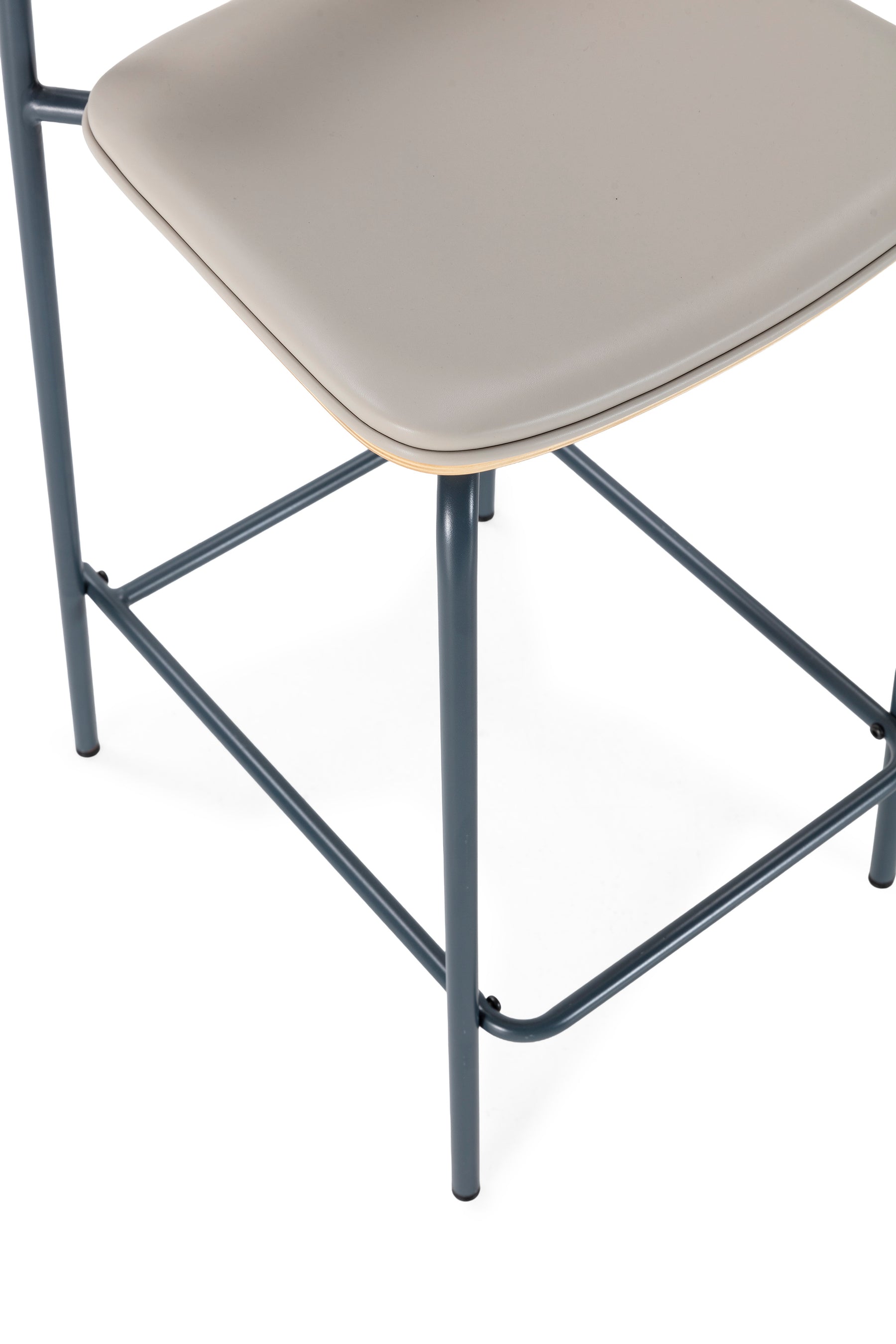 Set di 2 sgabelli con gambe in metallo blu Barly 50x95 cm