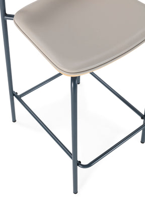 Set di 2 sgabelli con gambe in metallo blu Barly 50x95 cm