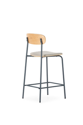 Set di 2 sgabelli con gambe in metallo blu Barly 50x95 cm