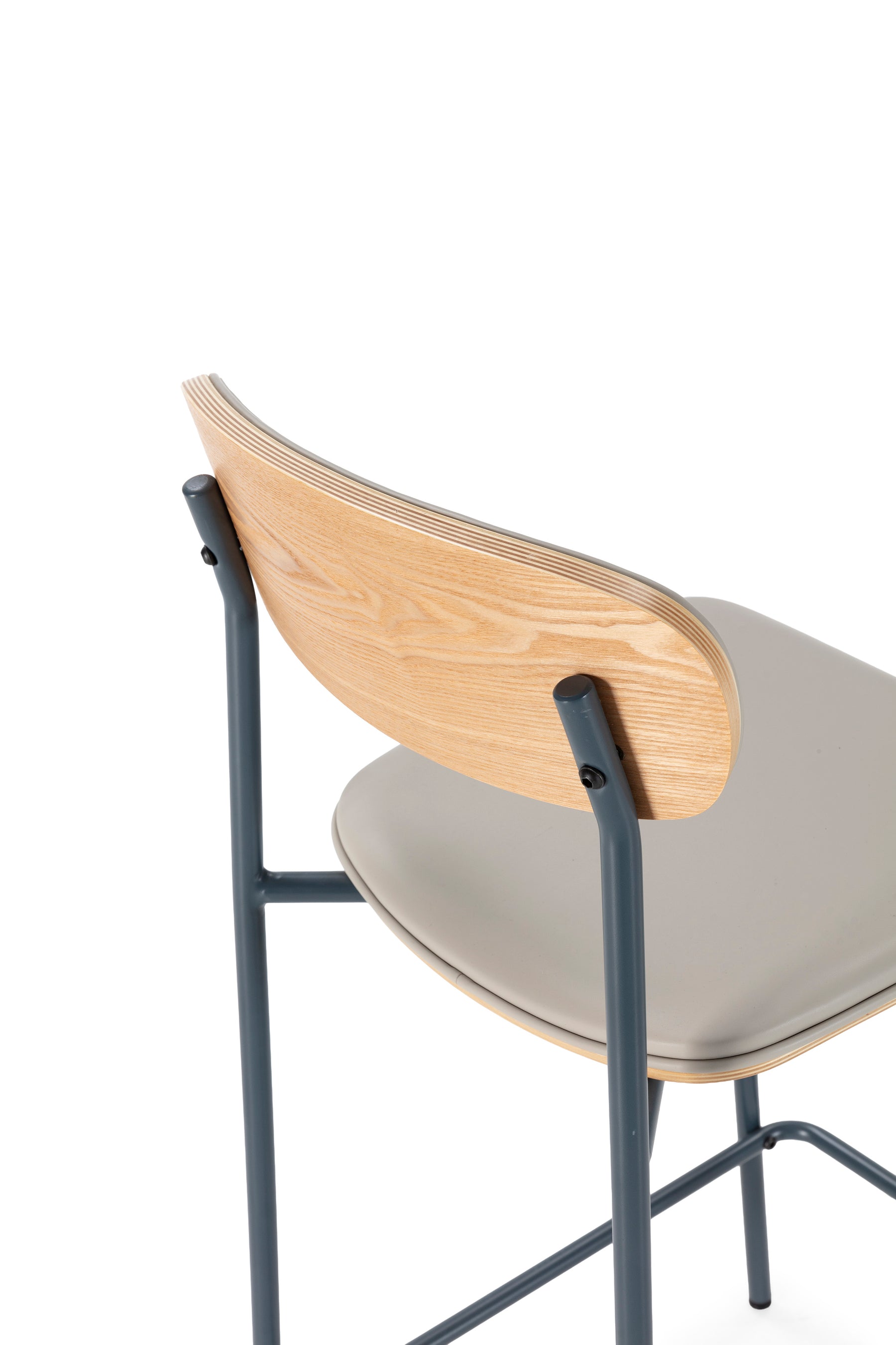 Set di 2 sgabelli con gambe in metallo blu Barly 50x95 cm