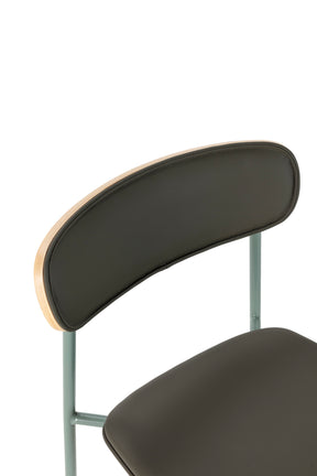 Set di 2 sgabelli con gambe in metallo blu Barly 50x95 cm