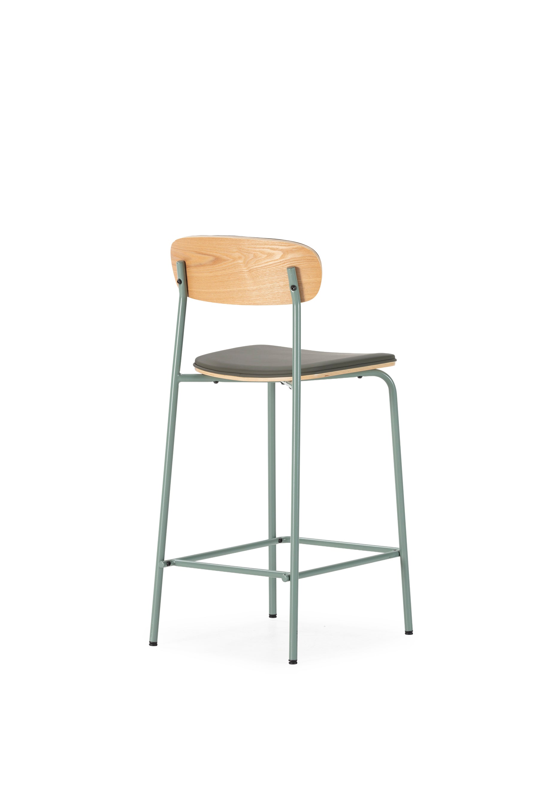 Set di 2 sgabelli con gambe in metallo blu Barly 50x95 cm