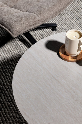 Tavolo rotondo con gamba in metallo Baris 80x45 cm