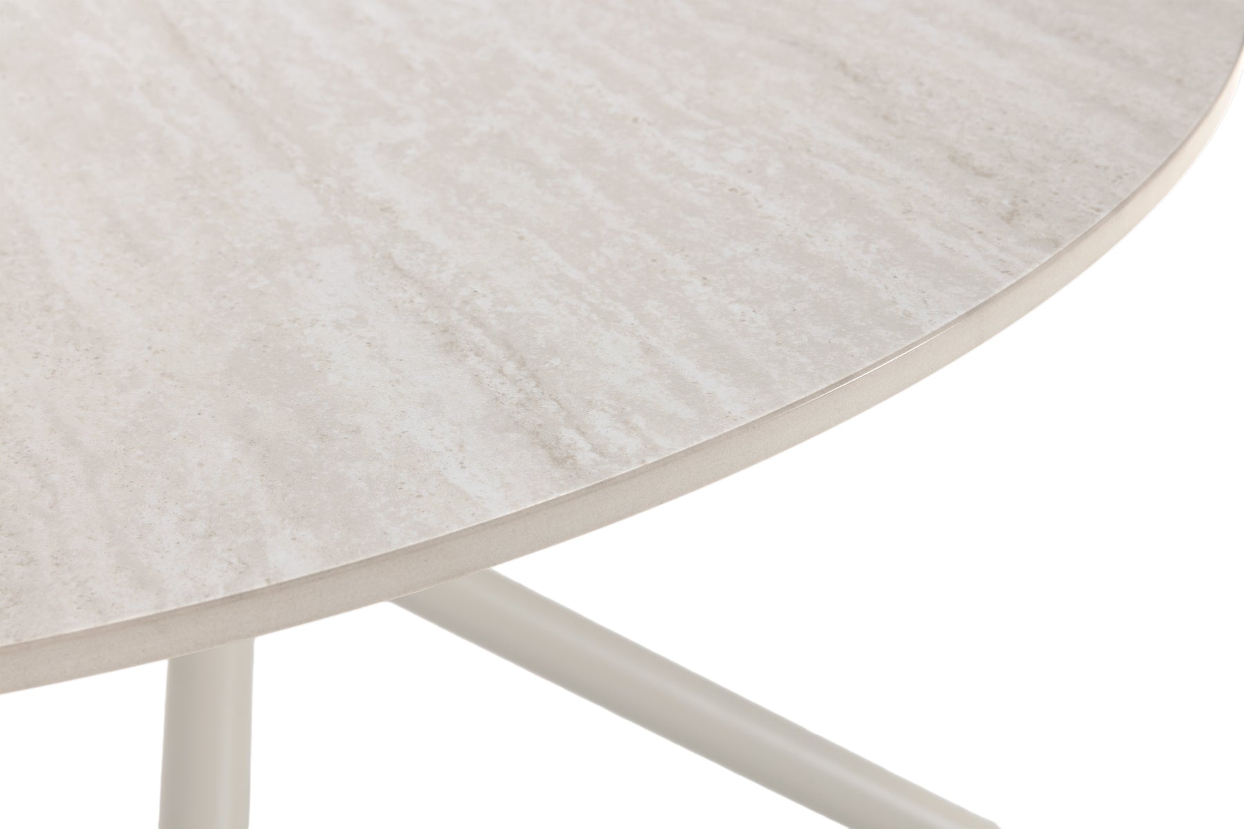 Tavolo rotondo con gamba in metallo Baris 80x45 cm