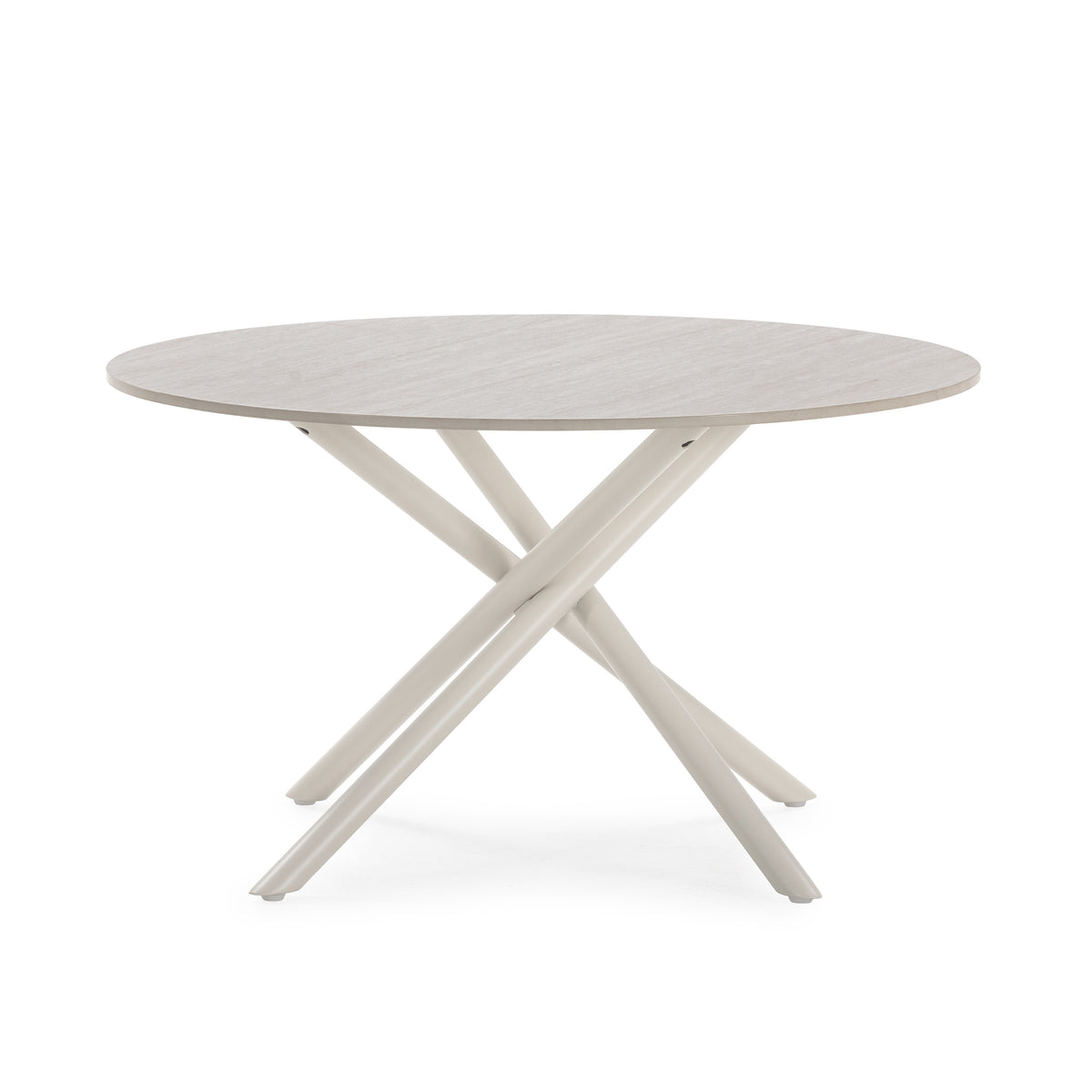 Tavolo rotondo con gamba in metallo Baris 80x45 cm