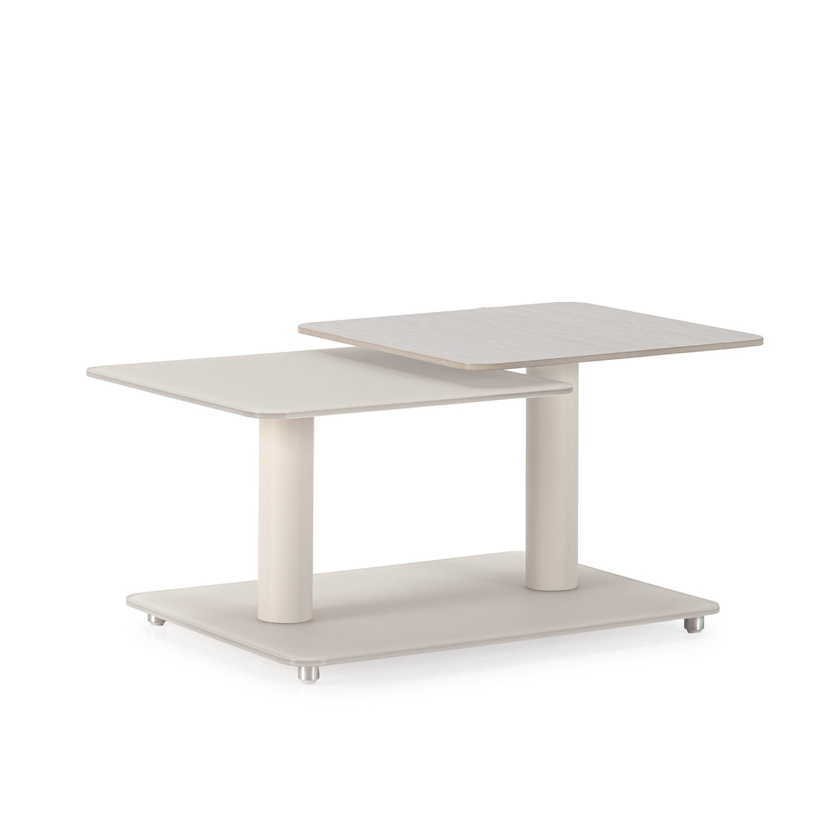 Tavolino girevole con gamba in metallo Elvan 114x42 cm