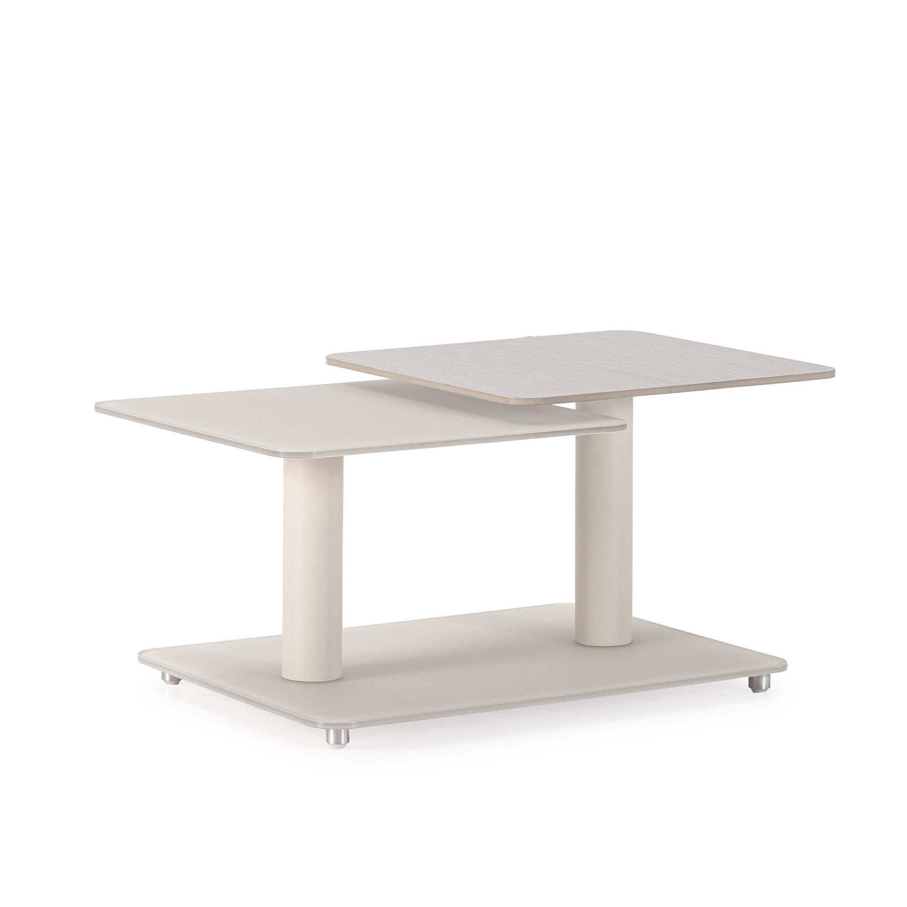 Tavolino girevole con gamba in metallo Elvan 114x42 cm