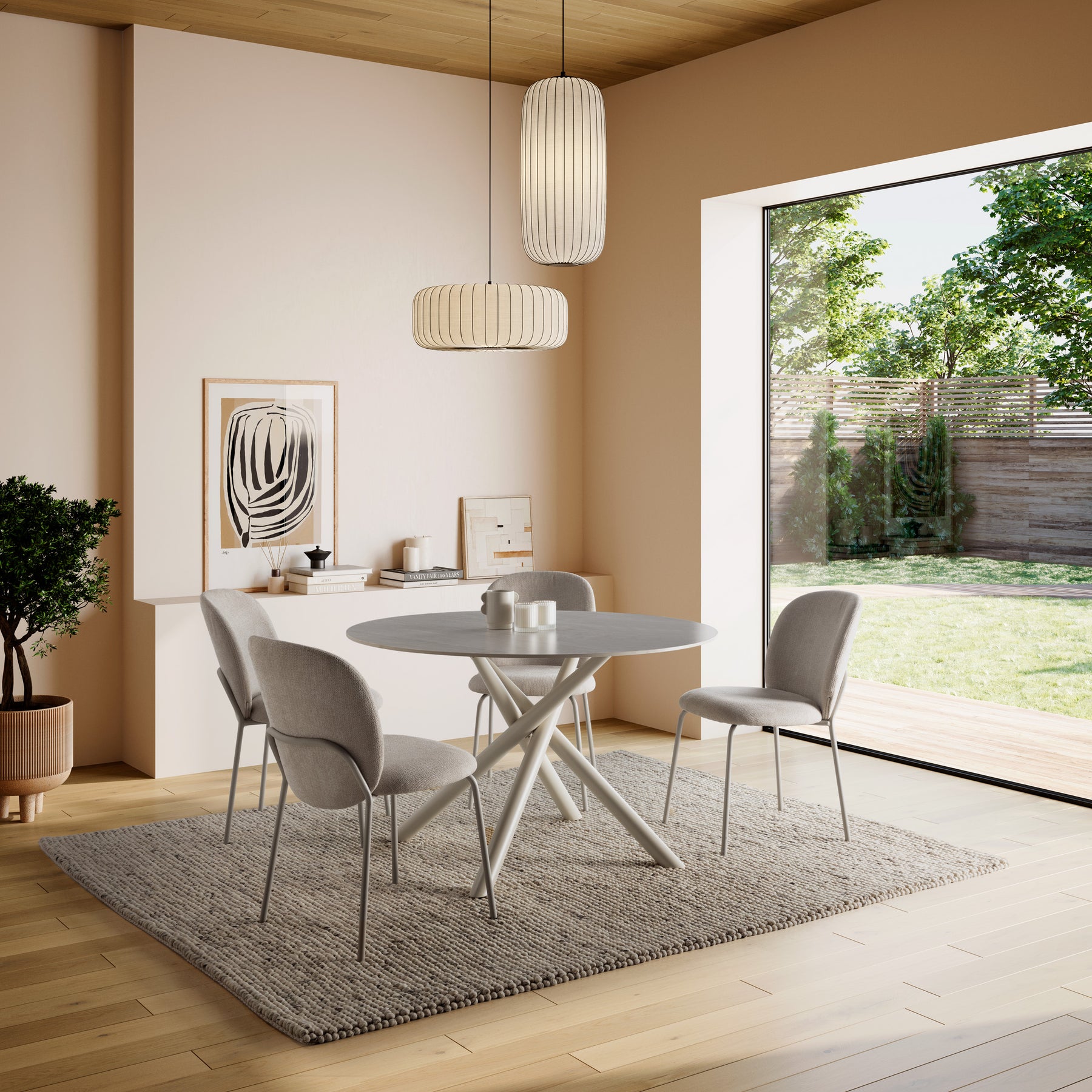 Tavolo rotondo in pietra sinterizzata Wudo 119x75 cm