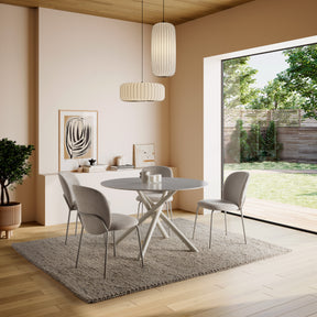 Tavolo rotondo in pietra sinterizzata Wudo 119x75 cm