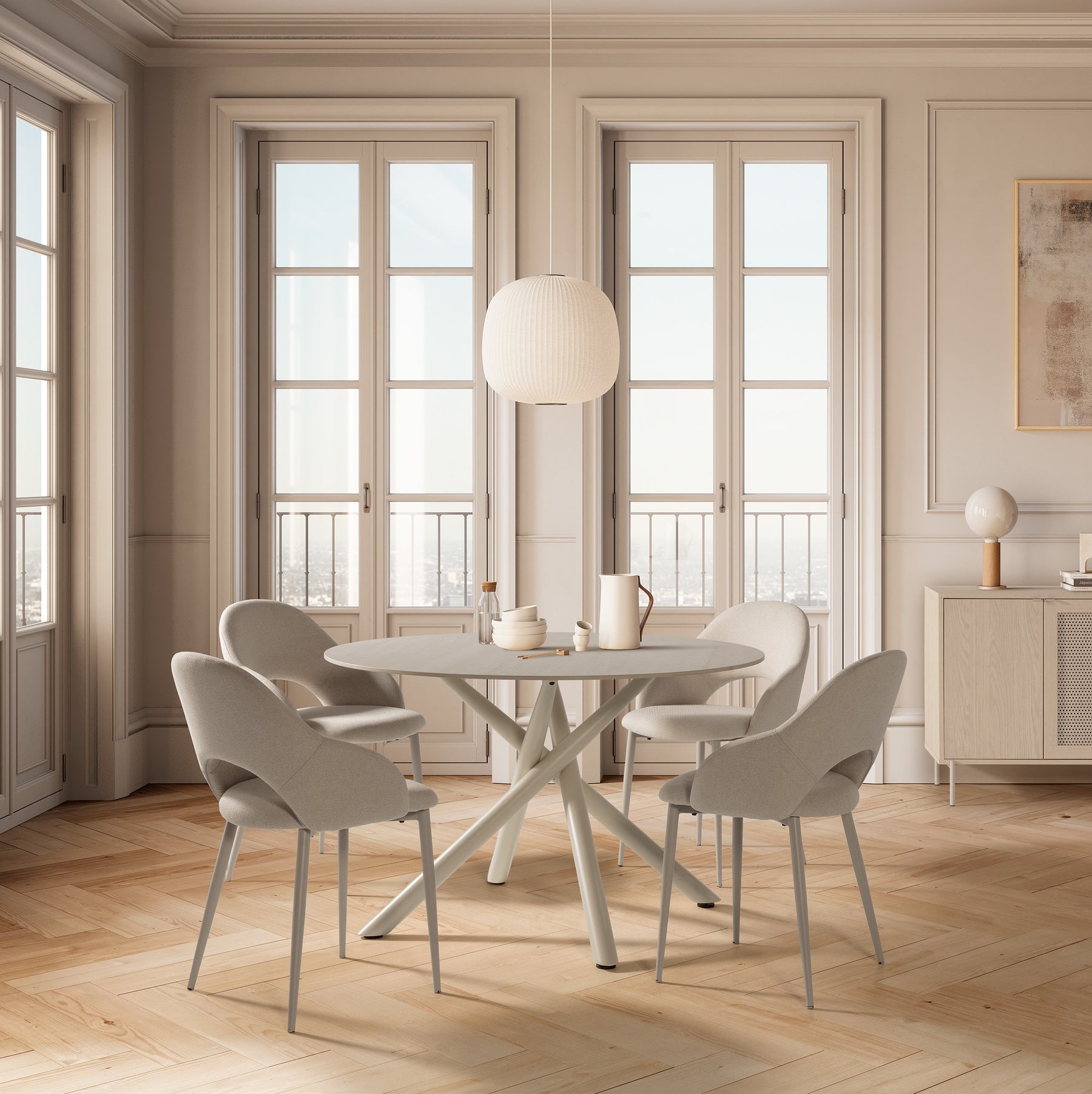 Tavolo rotondo in pietra sinterizzata Wudo 119x75 cm