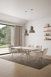 Tavolo rettangolare con gamba in metallo Brad 180x75 cm