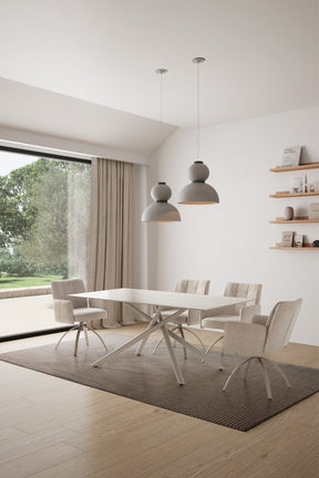 Tavolo rettangolare con gamba in metallo Brad 180x75 cm