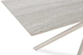 Tavolo rettangolare con gamba in metallo Brad 180x75 cm