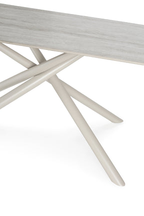 Tavolo rettangolare con gamba in metallo Brad 180x75 cm