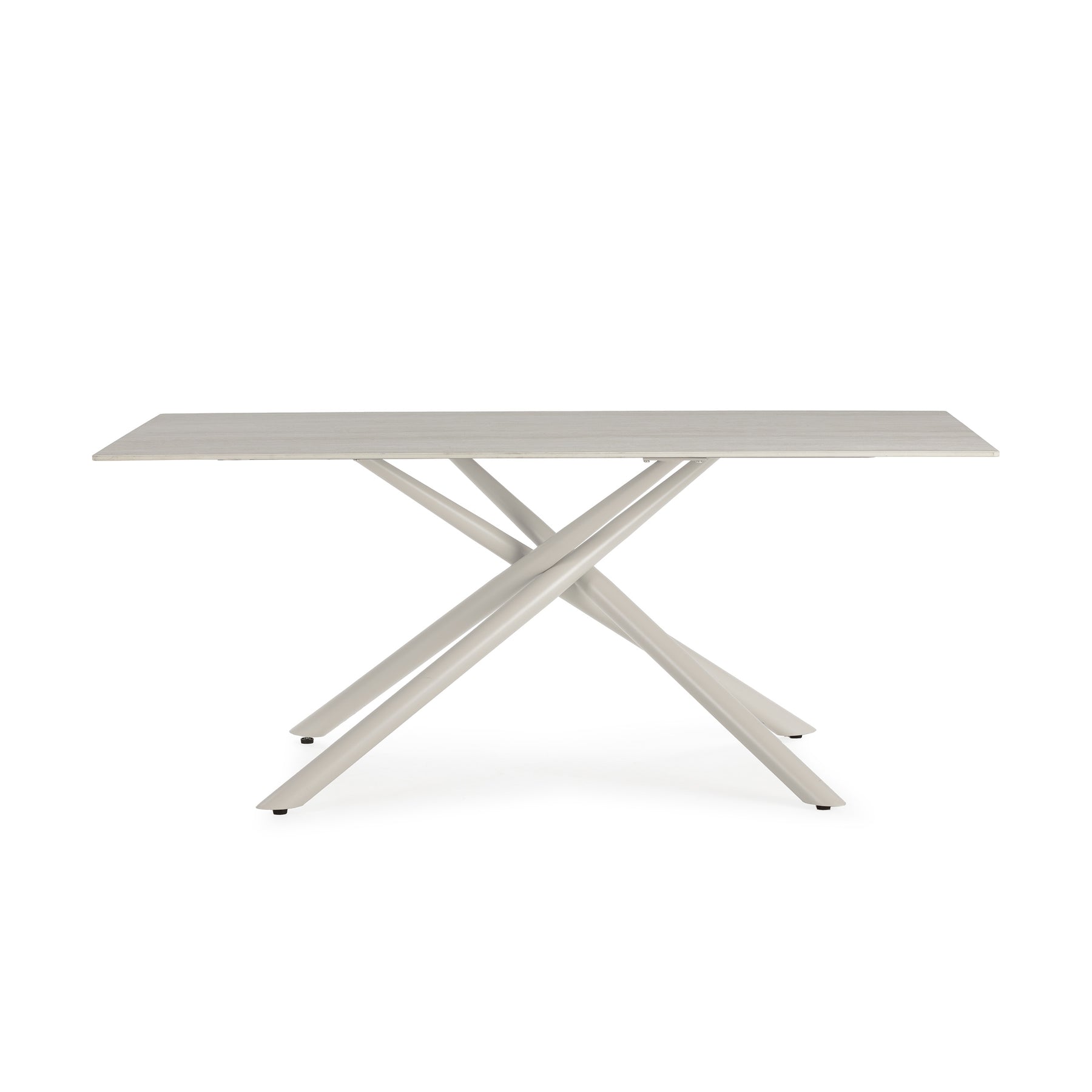 Tavolo rettangolare con gamba in metallo Brad 180x75 cm