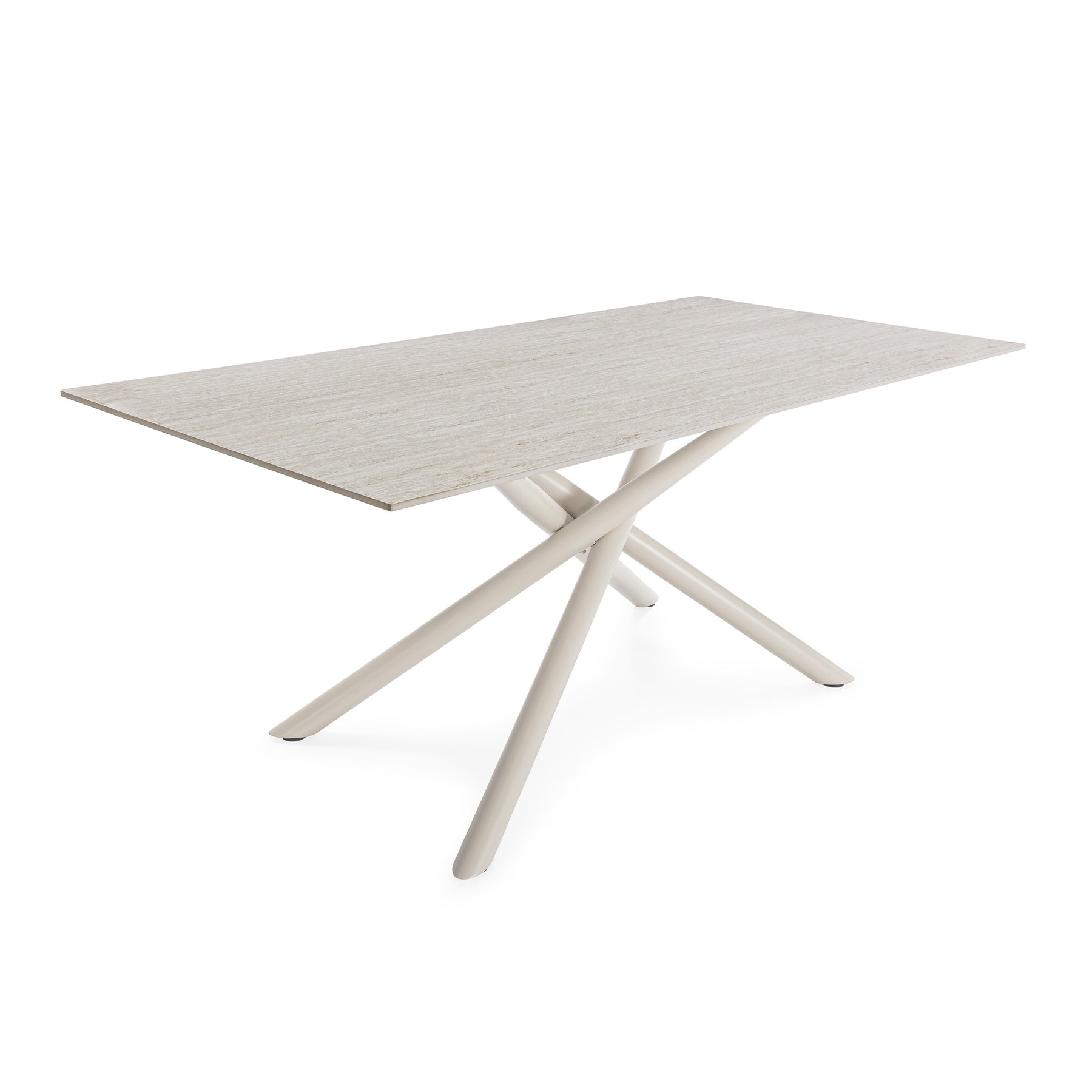 Tavolo rettangolare con gamba in metallo Brad 180x75 cm