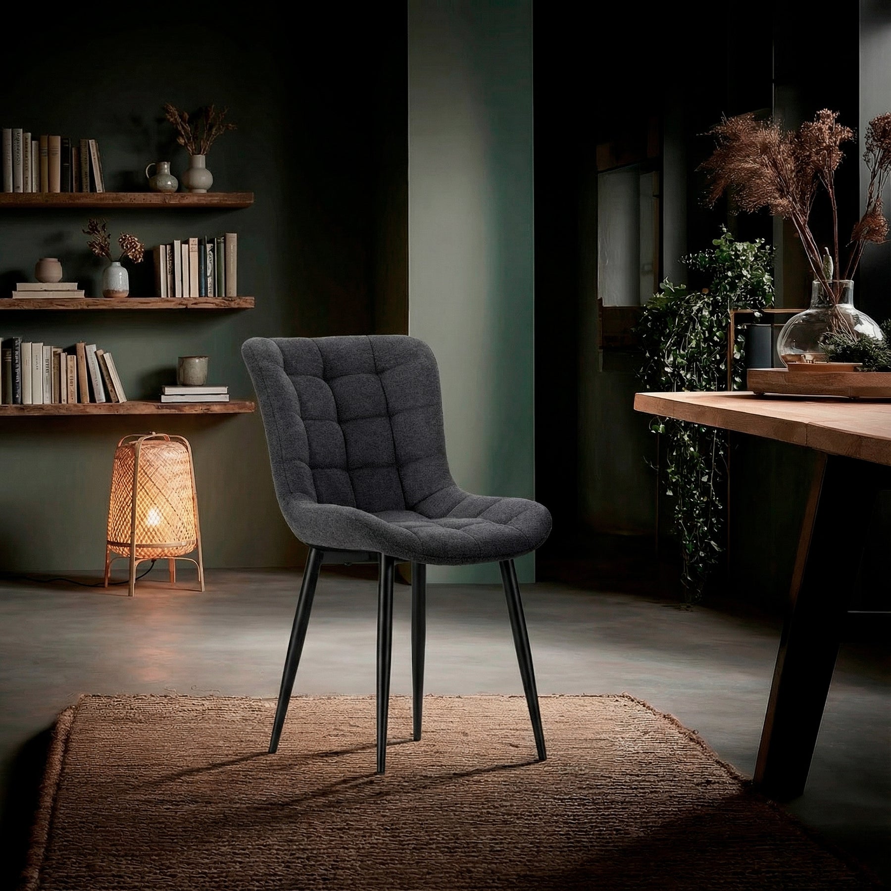 Set di 4 sedie in tessuto Foura 48x85 cm