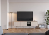 Mobile TV 3 ante con gamba in metallo Thais 180x55 cm